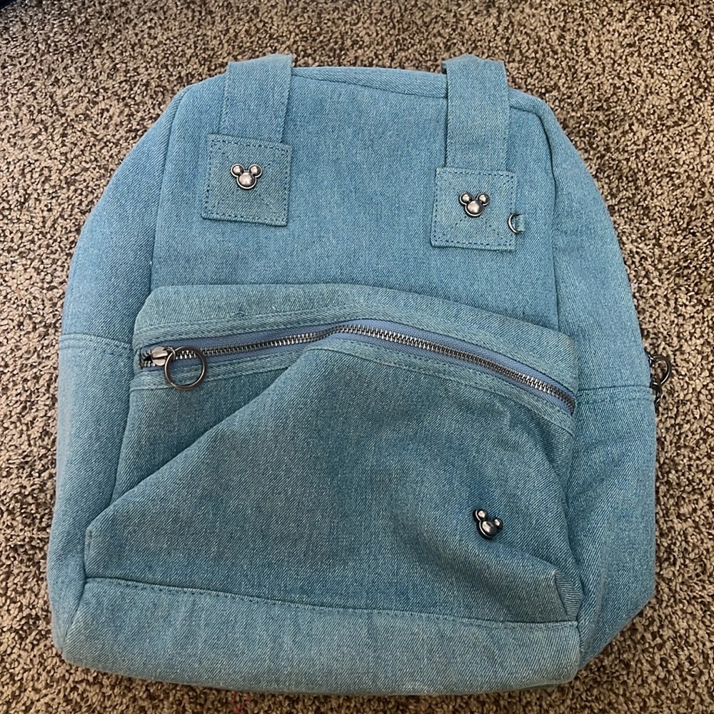Disney Store Denim Pin Backpack